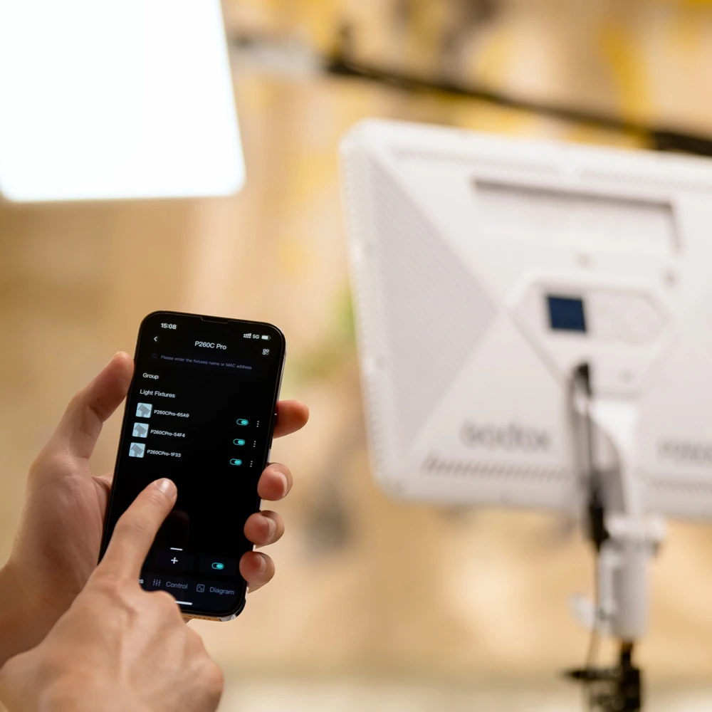 Apšvietimo Įranga - Godox P260C Pro LED Vaizdo Šviesa 2800K-6500K 45W