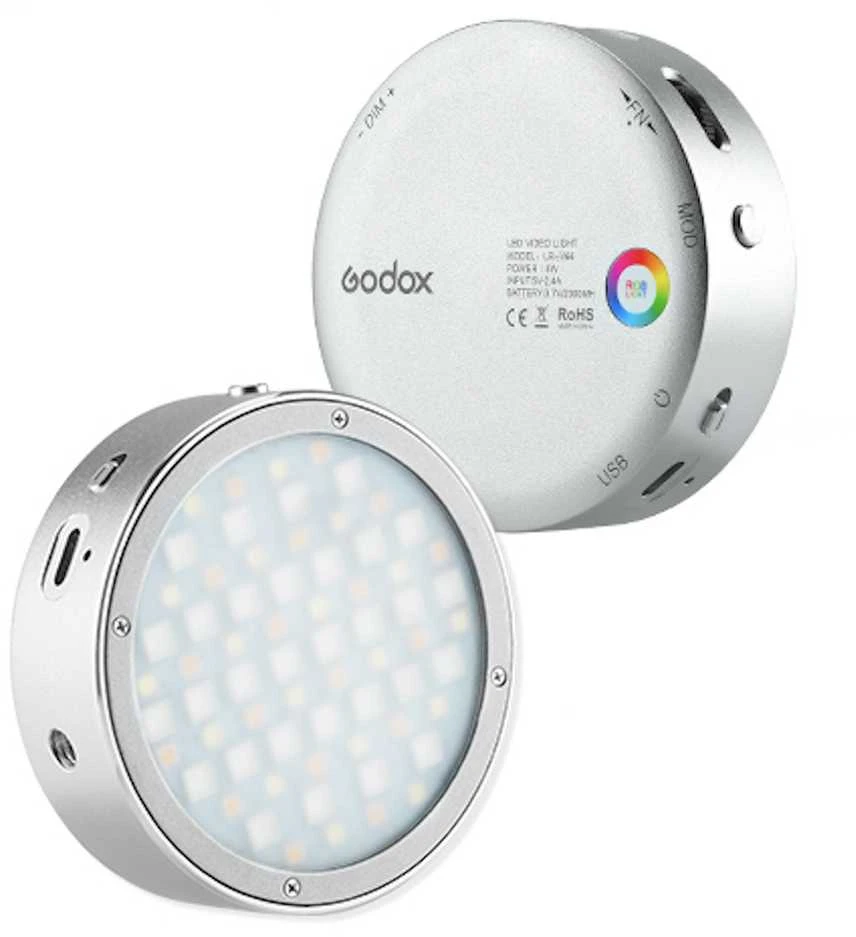 Apšvietimo įranga - Godox R1 RGB apvalus LED šviestuvas su AK R1 rinkiniu