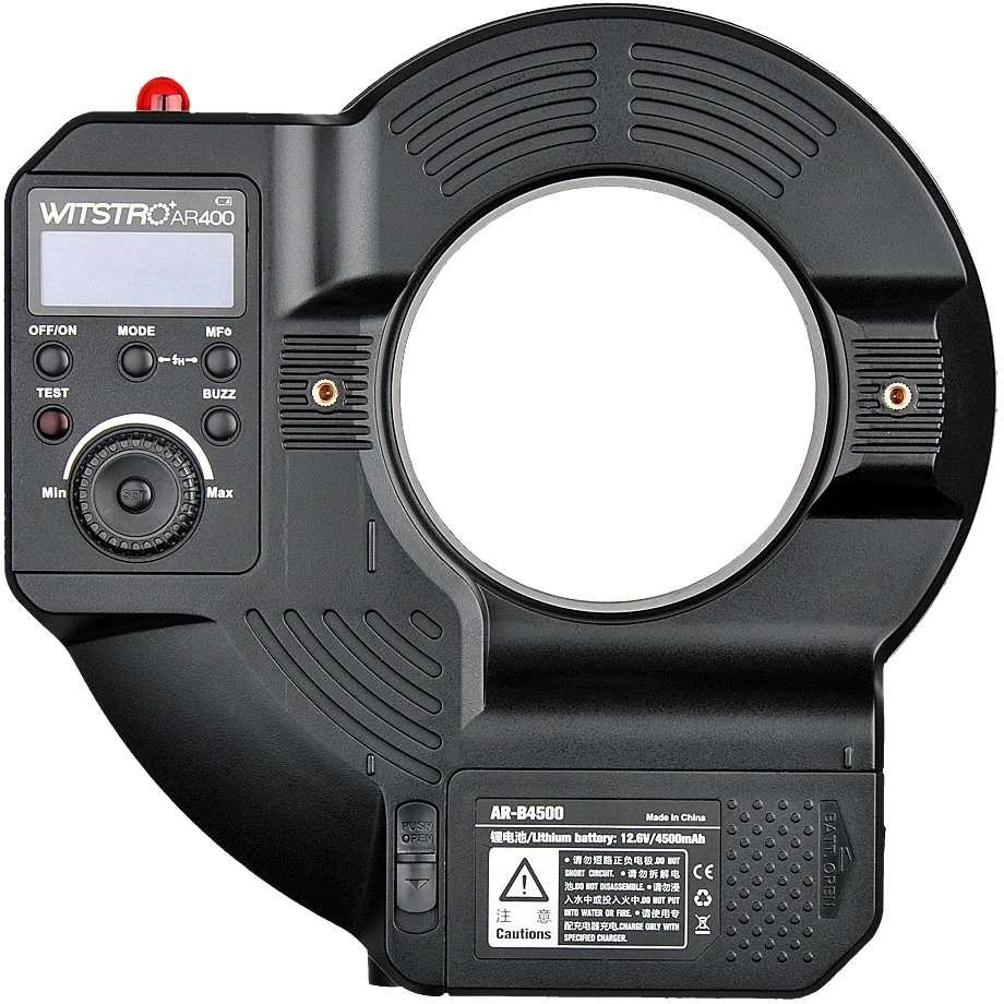Apšvietimo įranga - Godox Witstro AR400 400Ws žiedinis blykstė su baterija