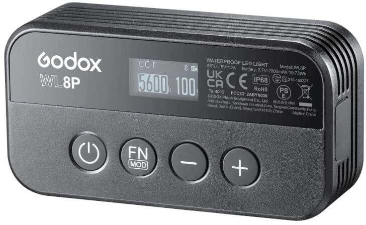 Apšvietimo Įranga - Godox WL8P Atsparus Vandeniui LED Šviesa 2700K-8500K, Difuzorius