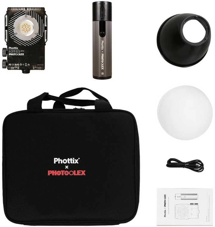 Apšvietimo įranga - Phottix Theia Q100c 100W COB RGB LED šviesa