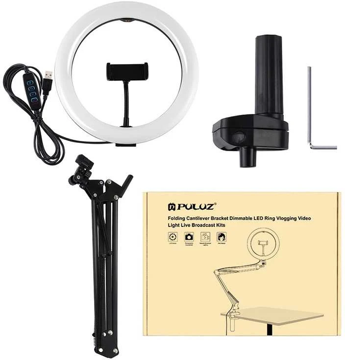 Puluz Stalinis stovas su 26cm LED apšvietimo žiedu