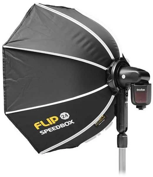 Apšvietimo Įranga - SMDV Speedbox Flip24G 55cm Softbox Aštuonkampis su Difuzoriais