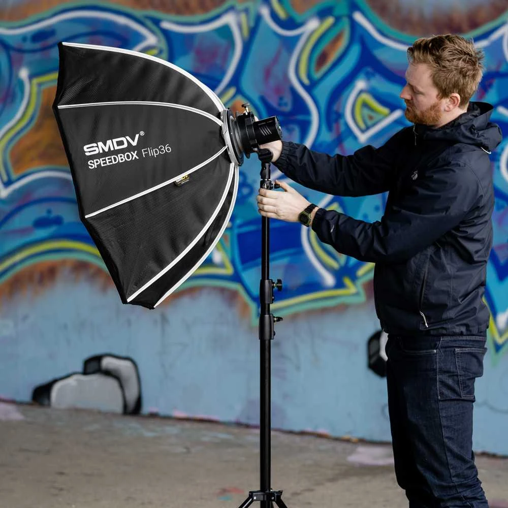 Apšvietimo įranga - SMDV Speedbox Flip36 aštuonkampis minkštas dėklas 90cm nailonas