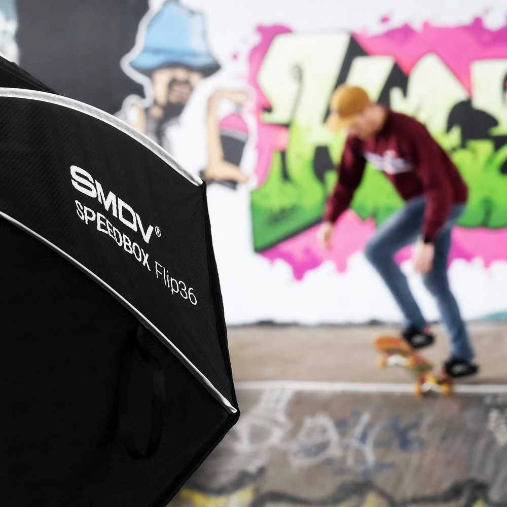 Apšvietimo įranga - SMDV Speedbox Flip36 aštuonkampis minkštas dėklas 90cm nailonas