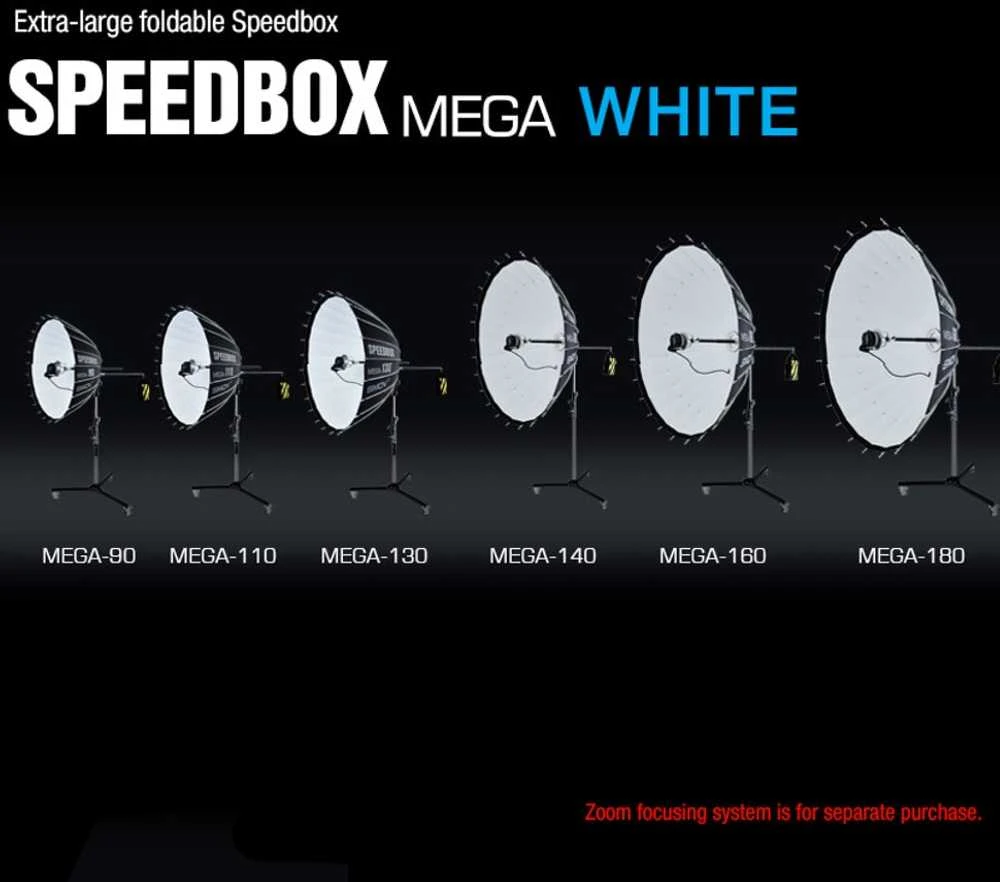 Apšvietimo įranga - SMDV Speedbox Mega 110 Deep Softbox Bowens Mount 110cm Baltas