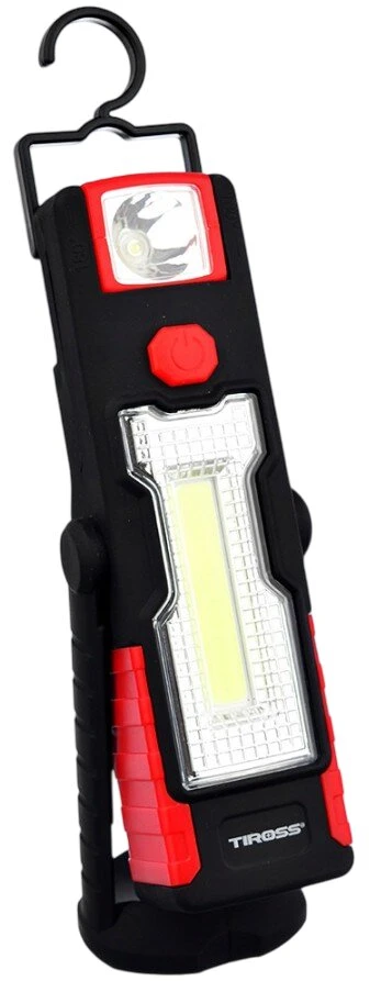 TIROSS daugiafunkcinis žibintuvėlis 1W+3W COB LED TS1842