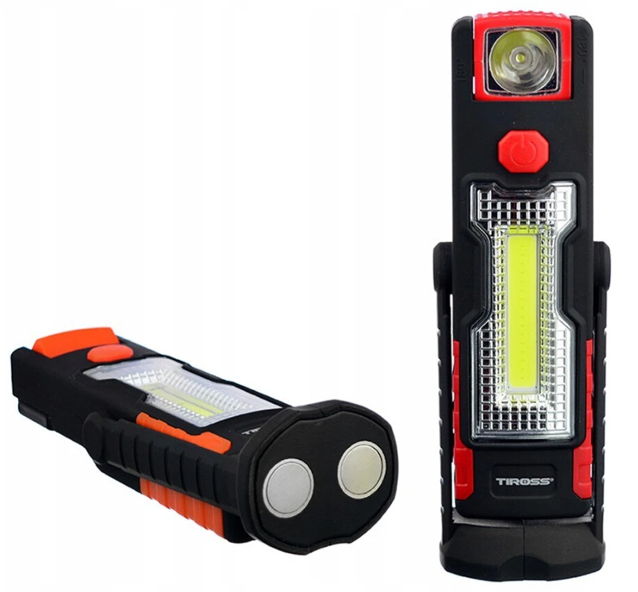 TIROSS daugiafunkcinis žibintuvėlis 1W+3W COB LED TS1842