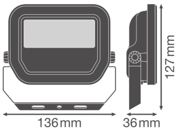 Ledvance 6-8W LED prožektorius FL 10 GEN4, juodas, 4000K, IP66