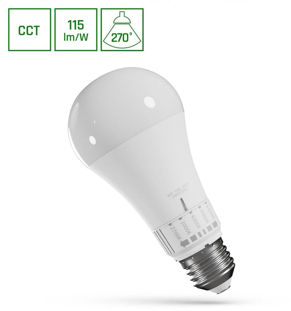 LEMP LED E-27 230V 13W 5CCT SPECTRUM