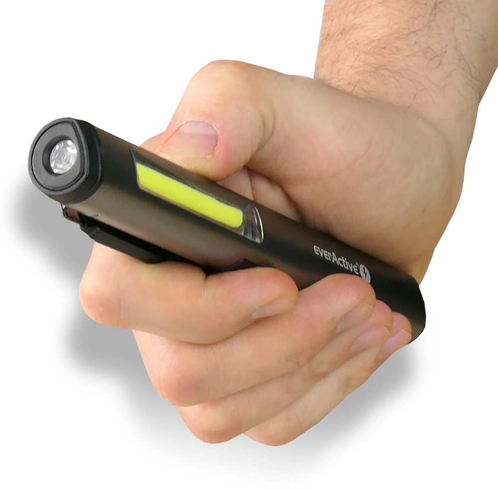 Įrankis - EverActive PL-350R Inspekcinė Žibintuvėlis 350 Liumenų USB-C Įkraunamas Juodas