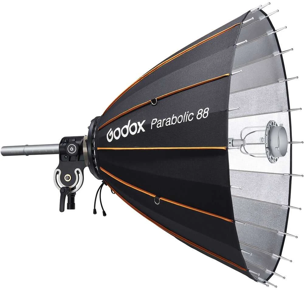 Apšvietimo modifikatorius - Godox Parabolic Reflector Zoom Box P88Kit, reguliuojamas fokusas