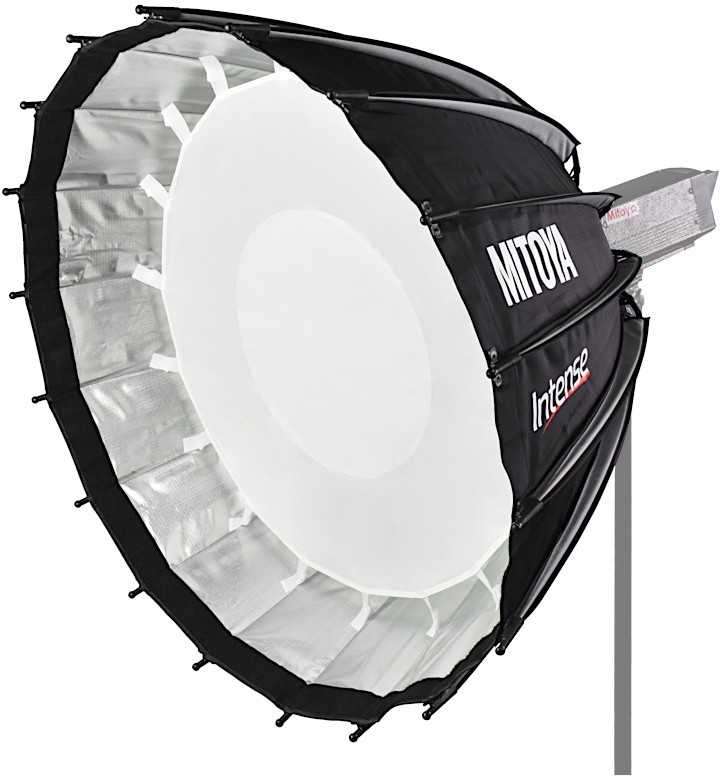 Apšvietimo modifikatorius - Mitoya INTENSE 90cm minkštas dėžutė su tinkleliu Bowens tvirtinimu