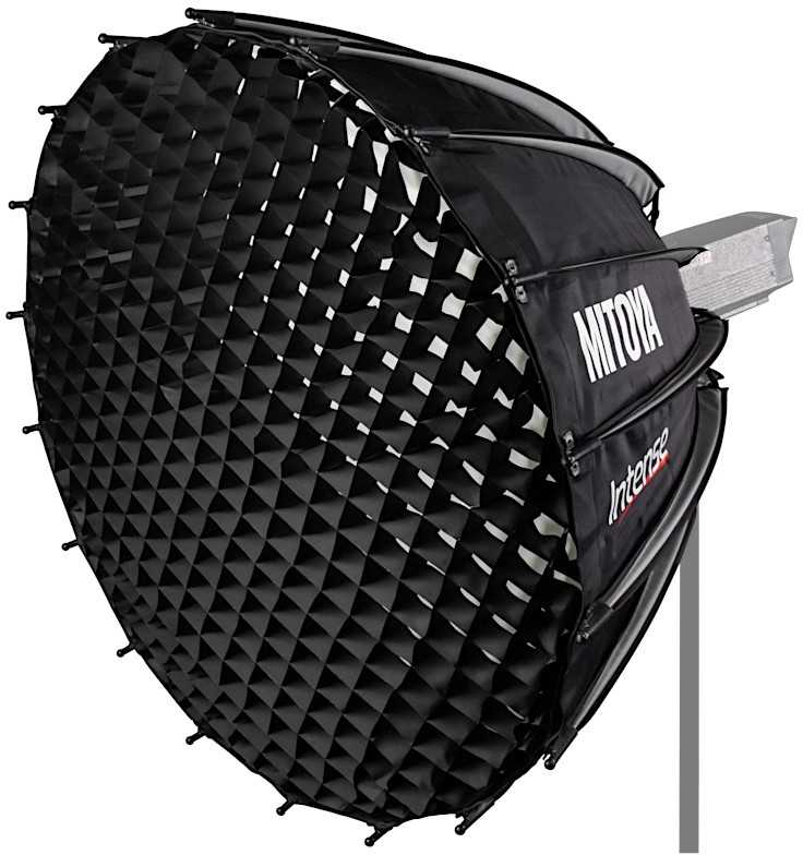 Apšvietimo modifikatorius - Mitoya INTENSE 90cm minkštas dėžutė su tinkleliu Bowens tvirtinimu