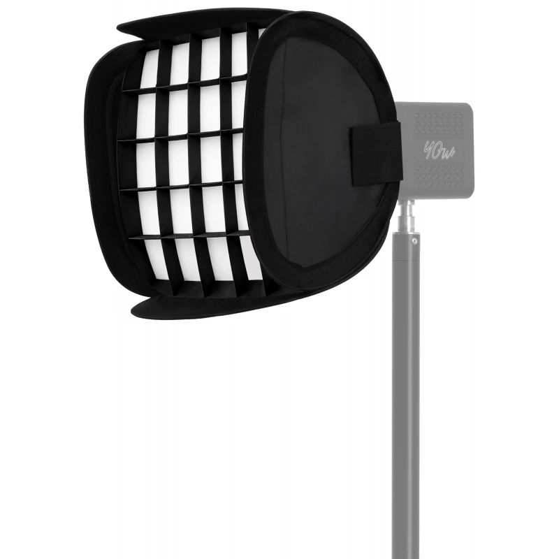 Apšvietimo Modifikatorius - Newell 25 cm Mini Bowens Kvadratinis Softboxas Tara 40 RGB LED Šviesai - Su Tinkleliu, Juodas