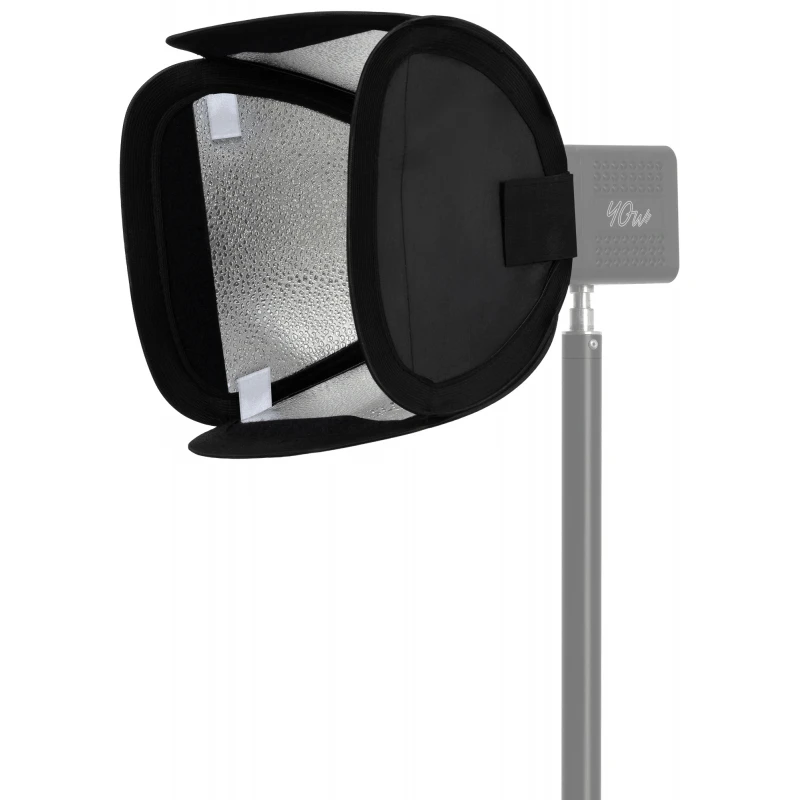 Apšvietimo Modifikatorius - Newell 25 cm Mini Bowens Kvadratinis Softboxas Tara 40 RGB LED Šviesai - Su Tinkleliu, Juodas
