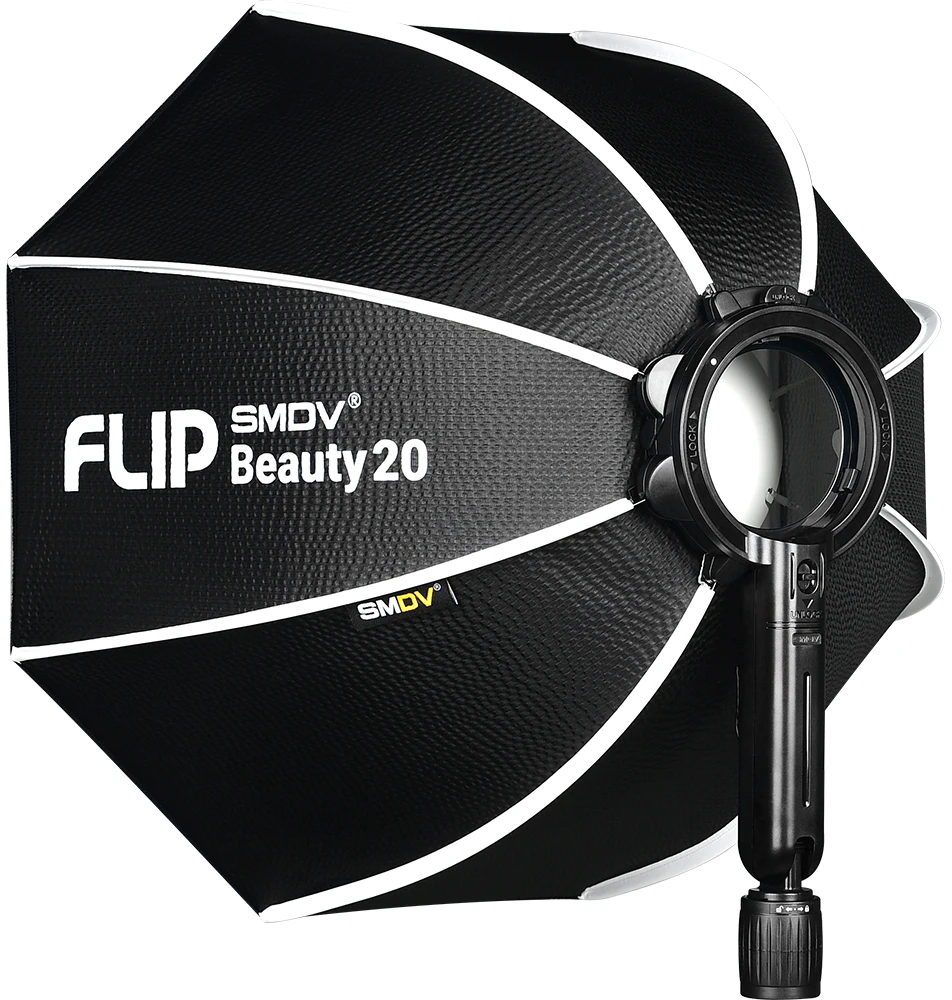 Apšvietimo Modifikatorius - SMDV Flip Beauty Dish 20, Minkštas Vienodas Apšvietimas