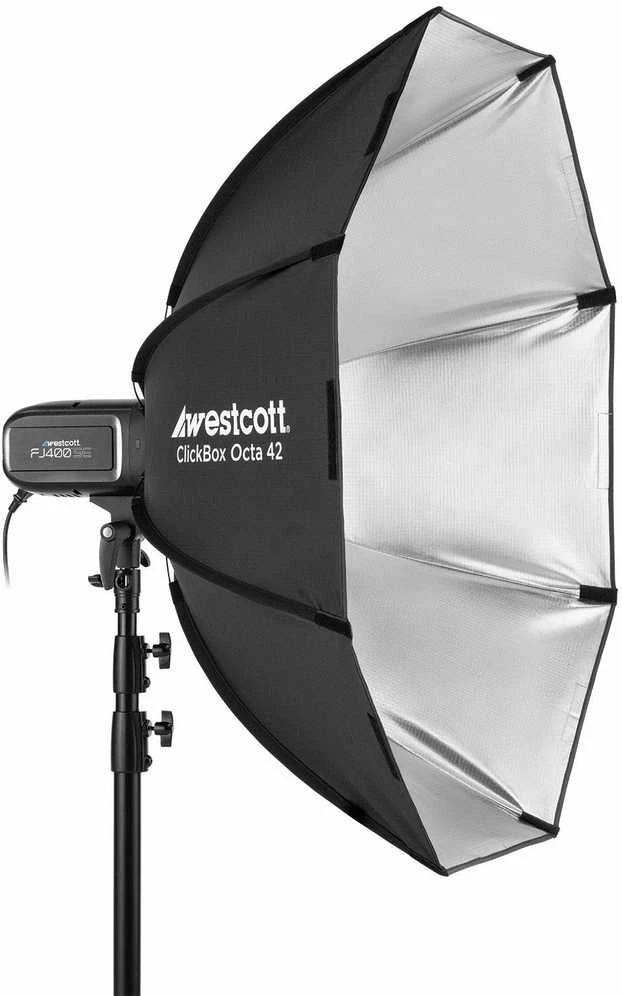 Apšvietimo Modifikatorius - Westcott Softbox ClickBox Octa-42, 42 colių, Bowens-Mount, Sidabrinė