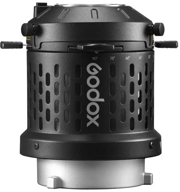 Apšvietimo priedas - Godox Bowens Mount LED šviesos projekcijos priedas, 360° sukamas, EF objektyvo tvirtinimas