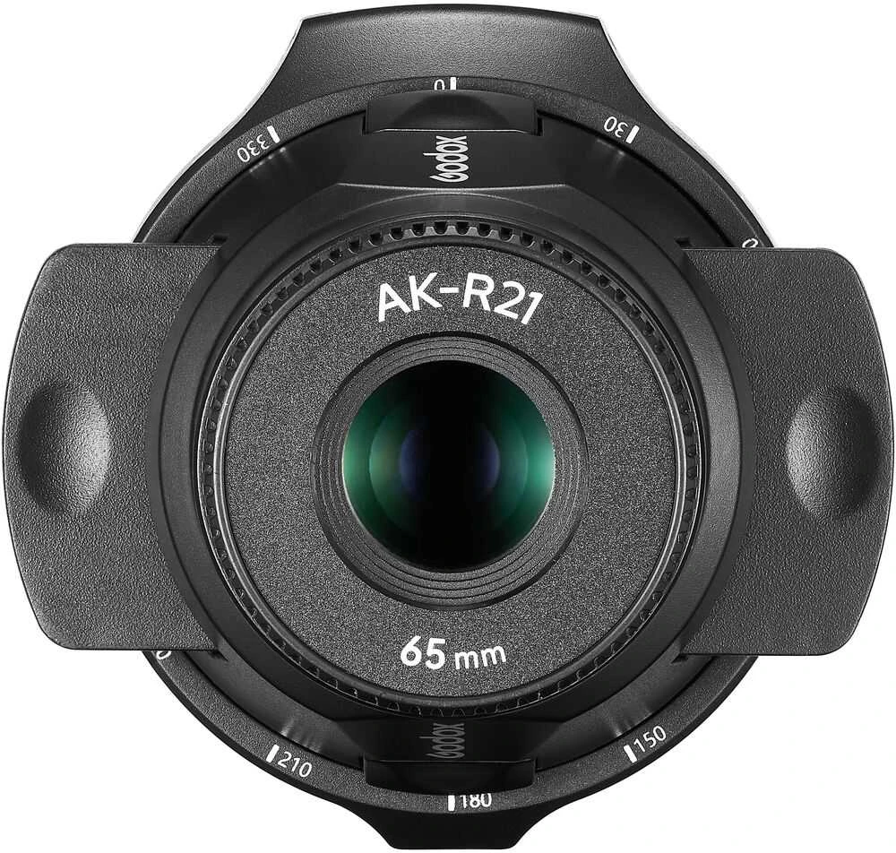 Apšvietimo priedas - Godox Projection Attachment AK R21 65mm objektyvas 360° sukamas