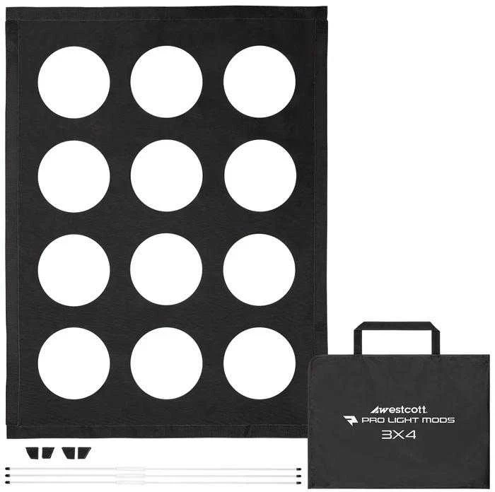 Softboxo uždangalas - Westcott Pro Light Mods 3x4 Softbox Dangtis, Reguliuojamos Įtempimo Juostos, Lengvas