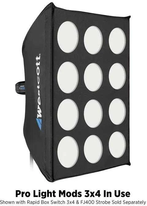Softboxo uždangalas - Westcott Pro Light Mods 3x4 Softbox Dangtis, Reguliuojamos Įtempimo Juostos, Lengvas