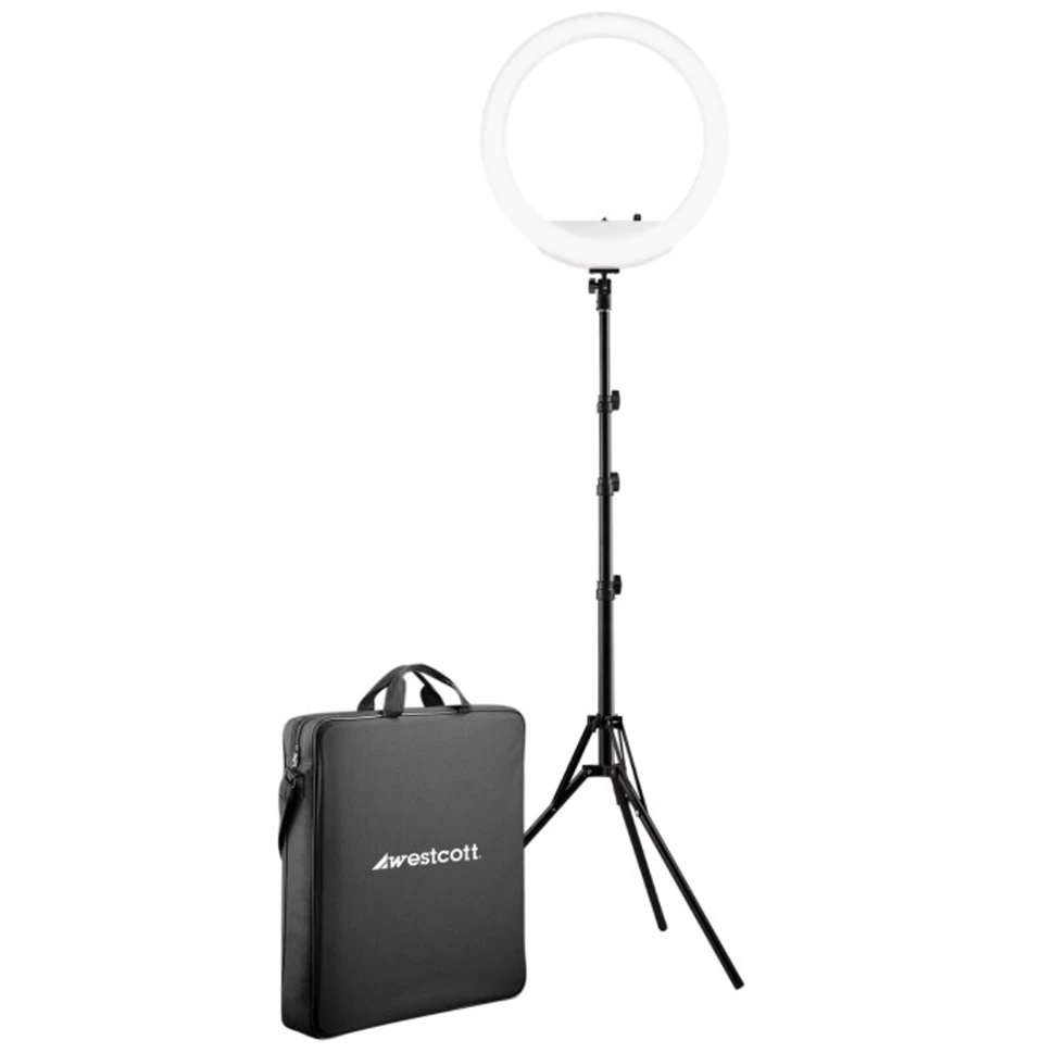 Apšvietimo rinkinys - Westcott 18” Bi Color LED Žiedinė Šviesa, 3200K-5600K, Aukštas CRI 97