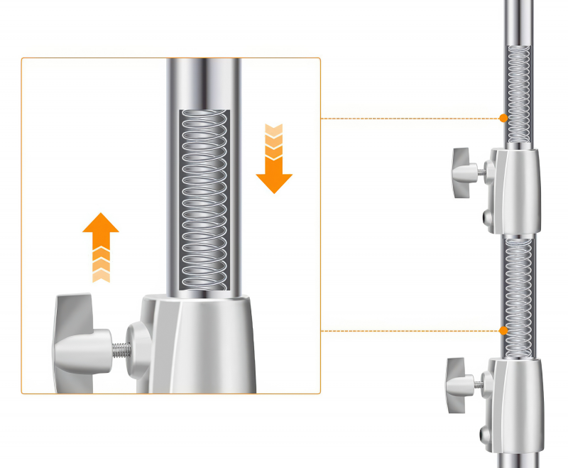 Apšvietimo stovas - K&F Concept KF34.044 280cm 10kg nerūdijančio plieno