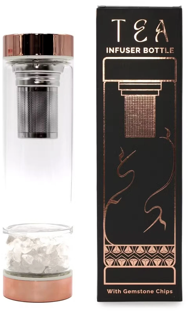 Arbatinukas Su Koštuvu - Ancient Wisdom Stiklinis Arbatos Buteliukas Su Koštuvu, 500 ml
