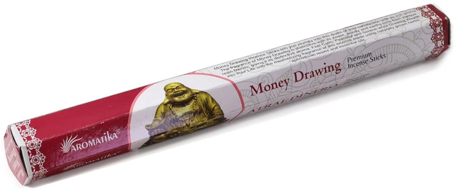 Aromatika Money Drawing natūralūs smilkalai lazdelėmis – be anglies, su eteriniais aliejais