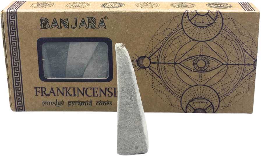 Piramidiniai kūginiai smilkalai Frankincense, Banjara, 40g
