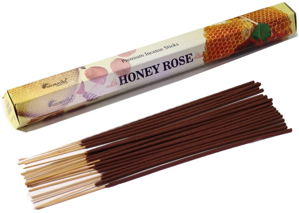 Aromatika „Honey Rose“ natūralūs smilkalai be anglies – švelnus rožių aromatas 20 g