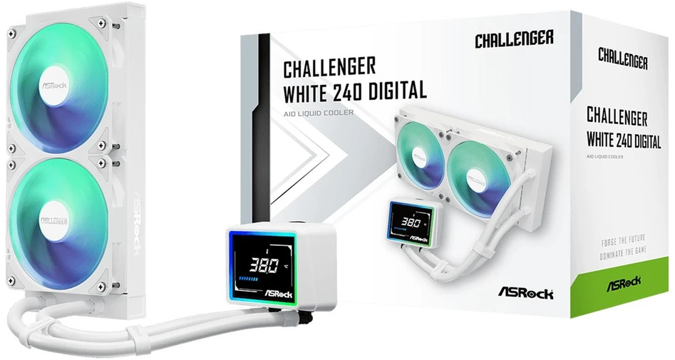ASRock Challenger Baltas 240 skaitmeninis aušinimas