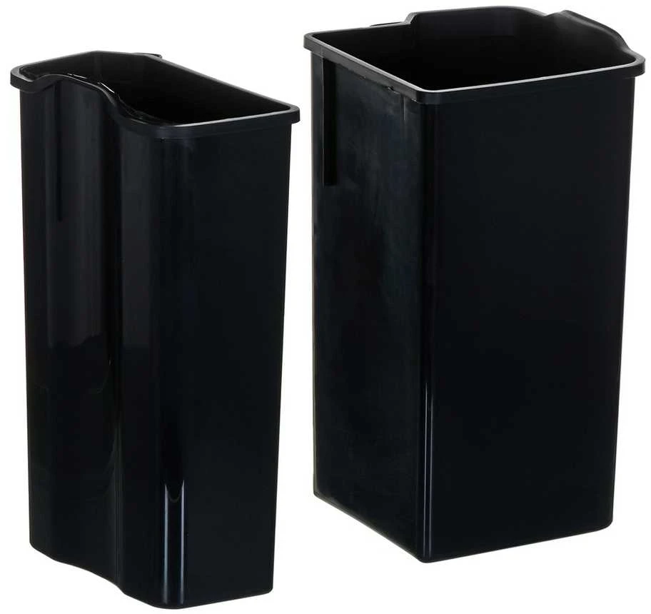 Curver Dviguba šiukšliadėžė su pedalu Deco, sidabrinė, 10l+18l