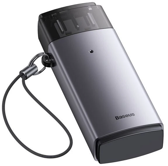 Baseus Lite serijos SD/TF atminties kortelių skaitytuvas, USB - pilkas