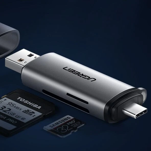UGREEN USB + USB-C adapteris kortelių skaitytuvas SD + Micro SD