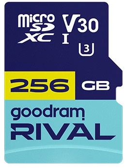GOODRAM RIVAL M3AA 256 GB Micro SDXC V30 UHS-I U3 + adapteris (GGSM3AA-2560R12)