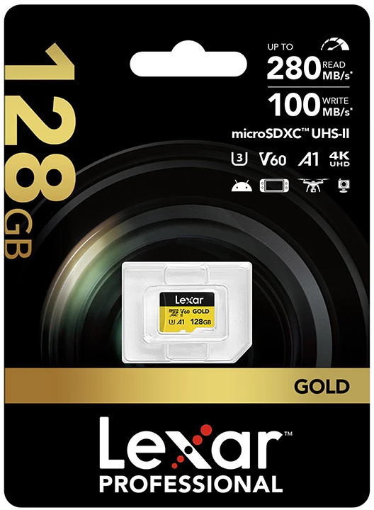 Atminties kortelė Lexar GOLD Micro SDXC 128GB