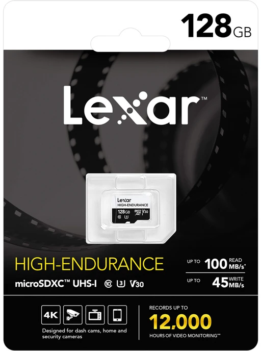 Lexar | Flash atminties kortelė | Didelės talpos | 128 GB | Micro SDHC | Flash atminties klasė UHS-I