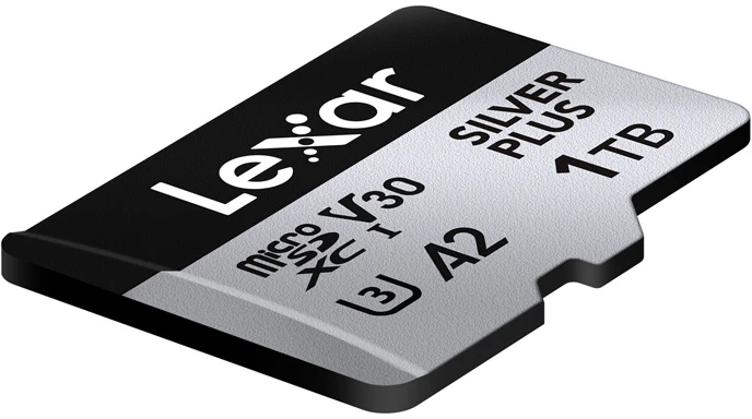 „Lexar“ didelio našumo „Sidabrinis Plus Micro SDXC 1 TB“ atminties kortelė + adapteris