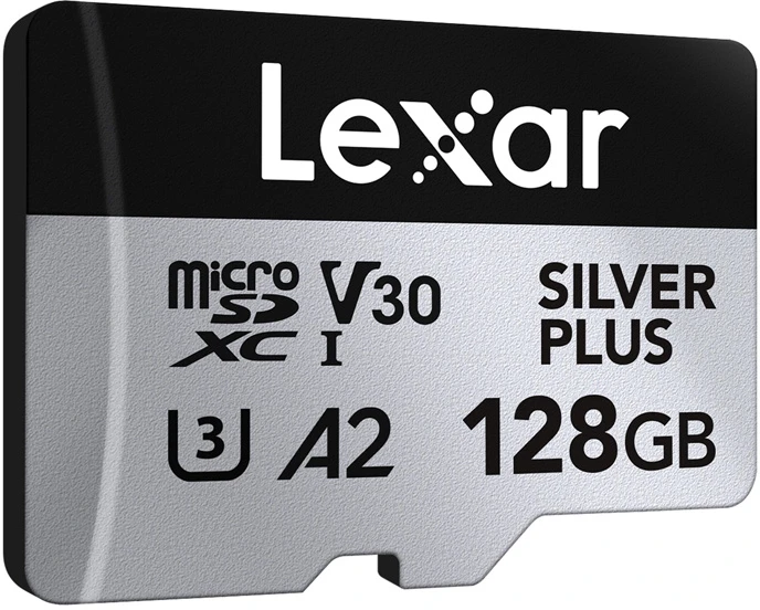Atminties kortelė Lexar Sidabrinis PLUS | 128 GB | Micro SDXC | Flash atminties klasė 10