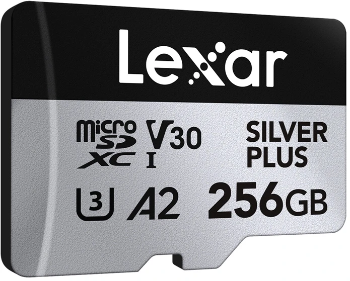 Atminties kortelė Lexar 256GB Micro SDXC Professional Sidabrinis Plus UHS-I A2 V30 U3 4K