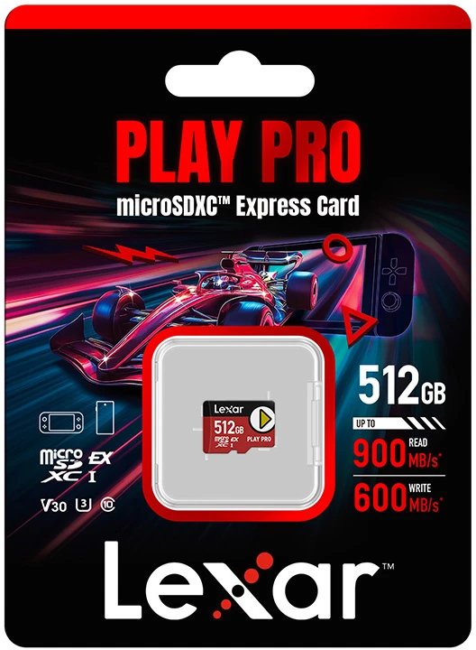 Lexar PLAY Pro Micro SD Express 7.1 512 GB atminties kortelė