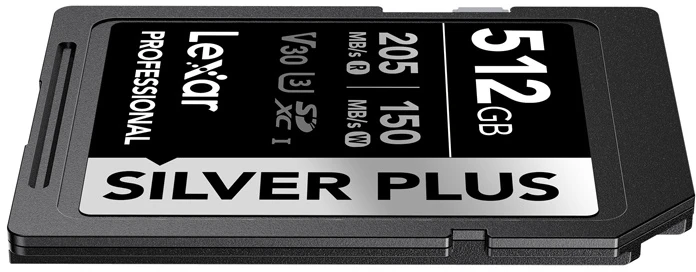 Atminties kortelė Lexar SDXC Professional Sidabrinis Plus UHS-I/U3/A2/4K R205/W150 (V30) 512GB