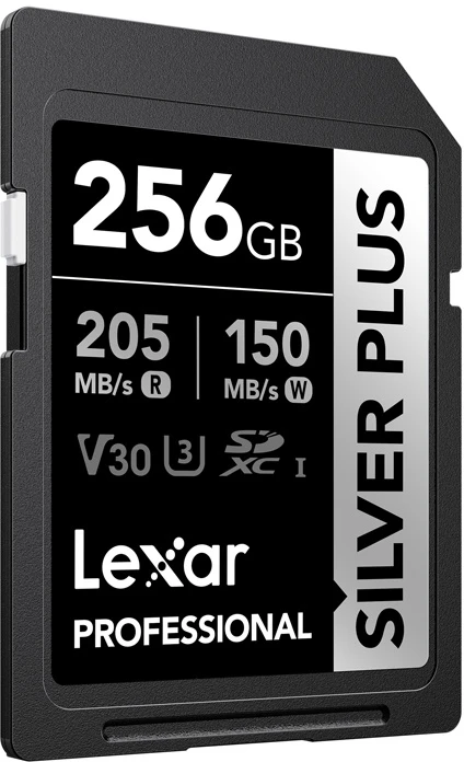 Lexar Professional Sidabrinis PLUS SDXC 256GB atminties kortelė