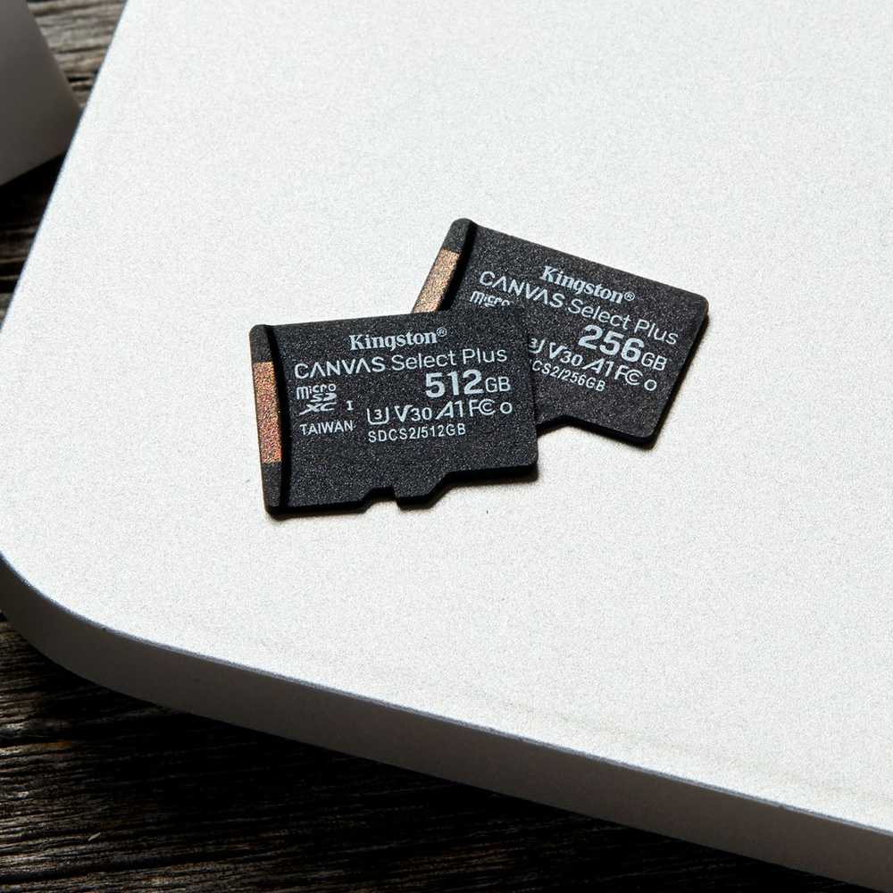 Atminties kortelė Kingston Canvas Select Plus MicroSDXC, 256GB, su SD adapteriu