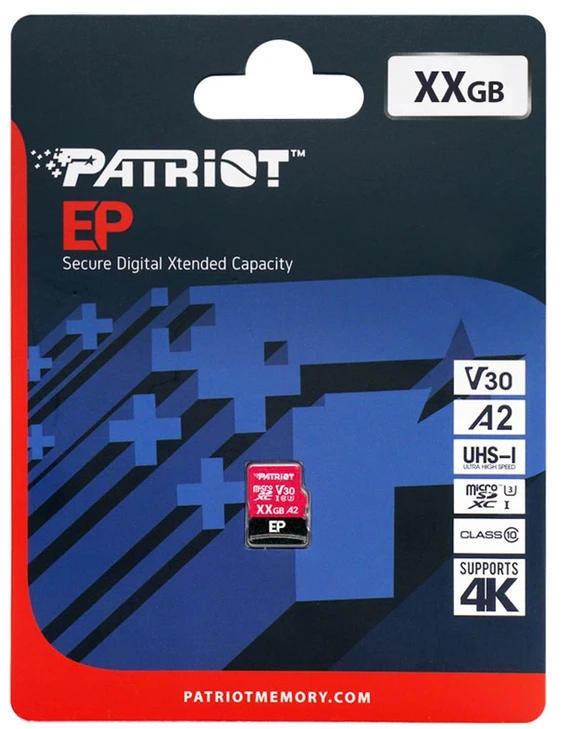 Patriot Memory EP A2 atminties kortelė 128 GB Micro SDXC V30 U3 Class 10 (PEF128GEP32MCX)