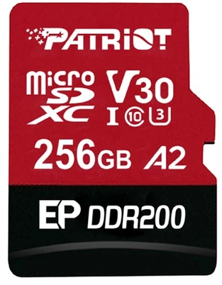 Atminties kortelė - Patriot Memory EP 256 GB Micro SDXC Juoda, Raudona