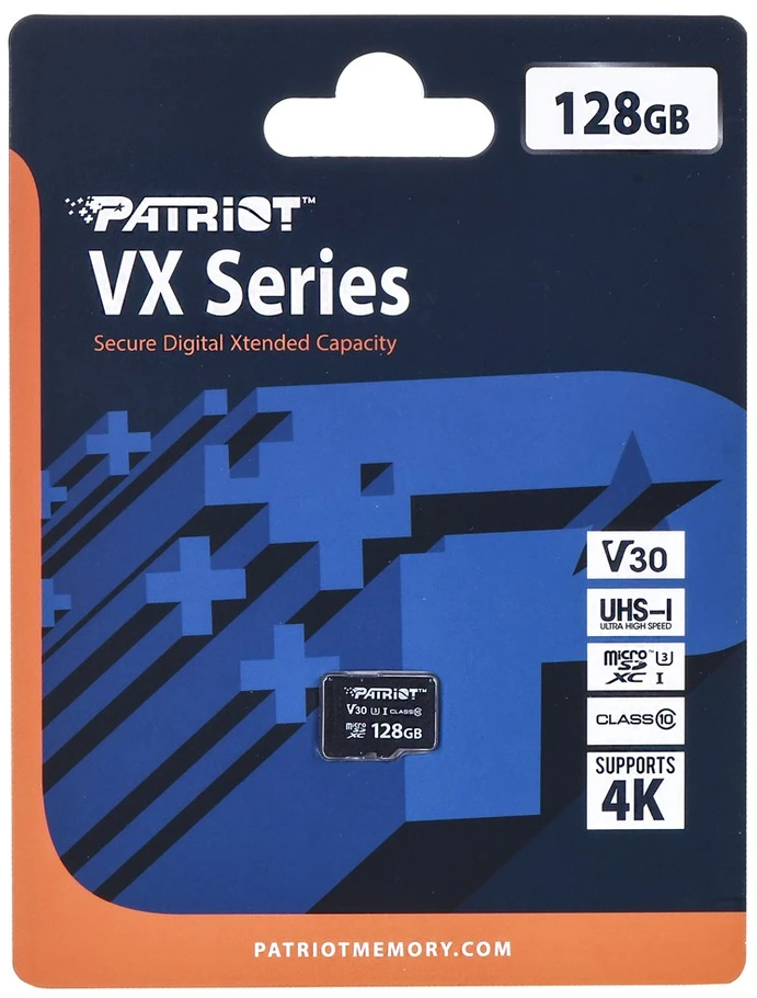 Atminties kortelė Patriot Memory VX Series 128 GB Micro SDXC UHS-I Class 10