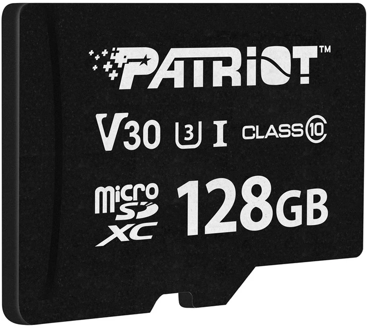 Patriot 128GB Micro SDXC kortelė iš arti